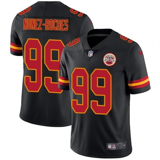 Men's Nike Kansas City Chiefs #99 Rakeem Nunez-Roches Limited Black Rush Vapor Untouchable NFL Jersey - Ujersey