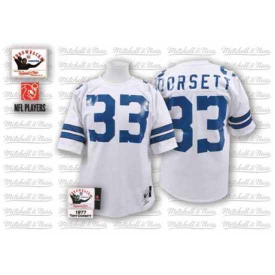 Mitchell and Ness Dallas Cowboys #33 Tony Dorsett Authentic White Throwback NFL Jersey - Ujersey