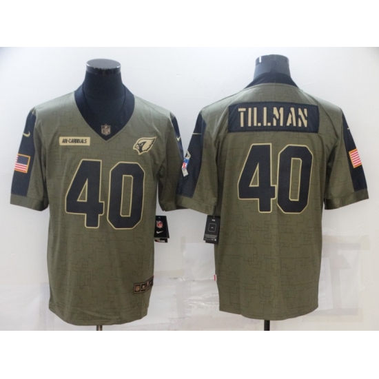 Men's Arizona Cardinals #40 Pat Tillman Nike Olive 2021 Salute To Service Limited Player Jersey - Ujersey