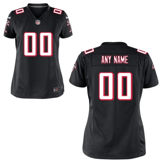 Women's Atlanta Falcons Nike Black Custom Game Jersey - Ujersey