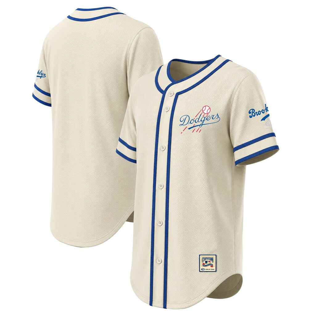 Men's Los Angeles Dodgers Stitches Natural Throwback Fashion Jersey - Ujersey