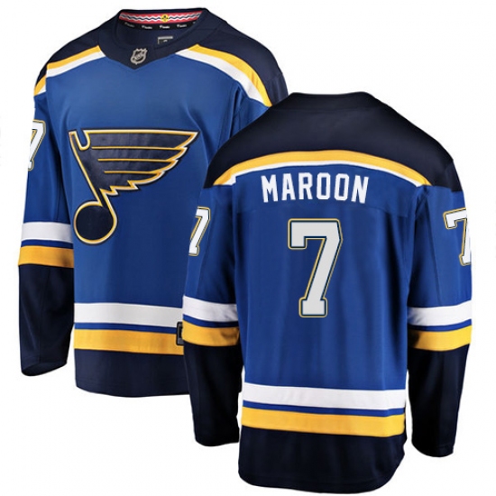 Men's St. Louis Blues #7 Patrick Maroon Fanatics Branded Royal Blue Home Breakaway NHL Jersey - Ujersey
