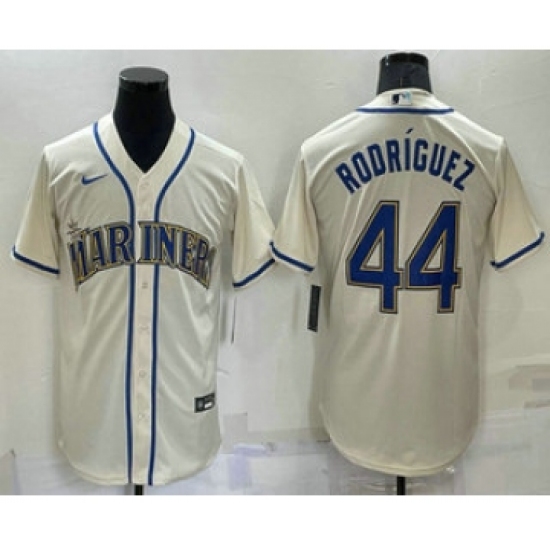Men's Seattle Mariners #44 Julio Rodriguez Cream Stitched MLB Cool Base Nike Jersey - Ujersey
