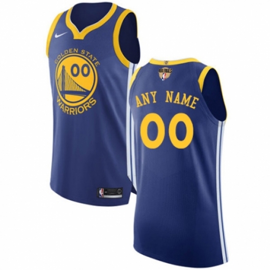 Youth Nike Golden State Warriors Customized Authentic Royal Blue Road 2018 NBA Finals Bound NBA Jersey - Icon Edition - Ujersey