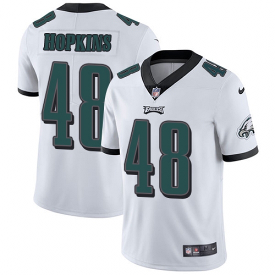 Youth Nike Philadelphia Eagles #48 Wes Hopkins White Vapor Untouchable Limited Player NFL Jersey - Ujersey