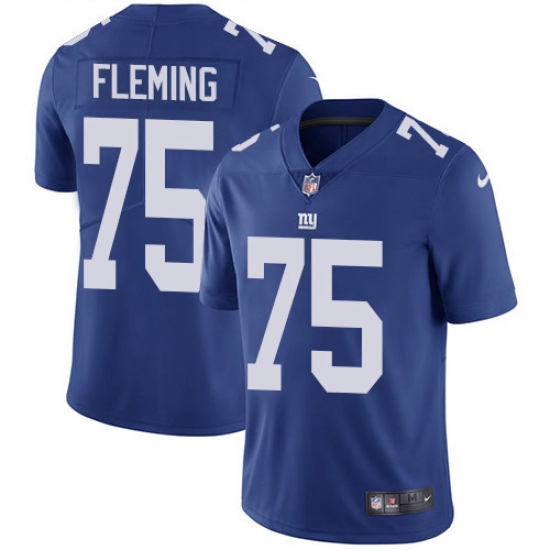 Nike New York Giants #75 Cameron Fleming Royal Blue Team Color Men's Stitched NFL Vapor Untouchable Limited Jersey - Ujersey