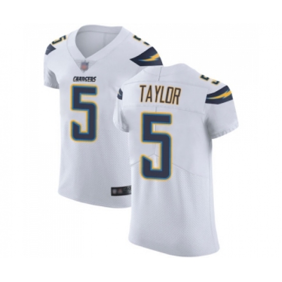 Men's Los Angeles Chargers #5 Tyrod Taylor White Vapor Untouchable Elite Player Football Jersey - Ujersey