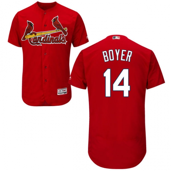 Men's Majestic St. Louis Cardinals #14 Ken Boyer Red Alternate Flex Base Authentic Collection MLB Jersey - Ujersey