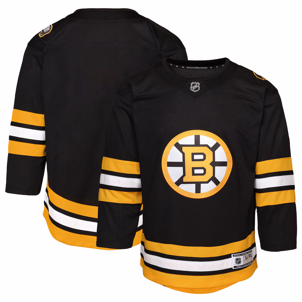 Youth Boston Bruins Black Home Premier Jersey