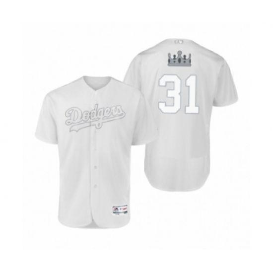 Men's Los Angeles Dodgers #31 Joc Pederson White 2019 Players Weekend Authentic Jersey - Ujersey