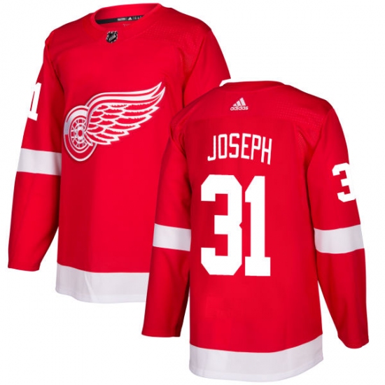 Men's Adidas Detroit Red Wings #31 Curtis Joseph Authentic Red Home NHL Jersey - Ujersey
