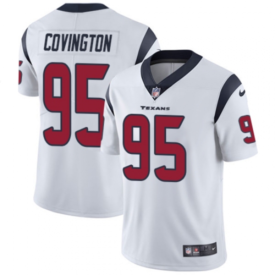 Youth Nike Houston Texans #95 Christian Covington Limited White Vapor Untouchable NFL Jersey - Ujersey