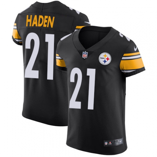 Men's Nike Pittsburgh Steelers #21 Joe Haden Black Team Color Vapor Untouchable Elite Player NFL Jersey - Ujersey