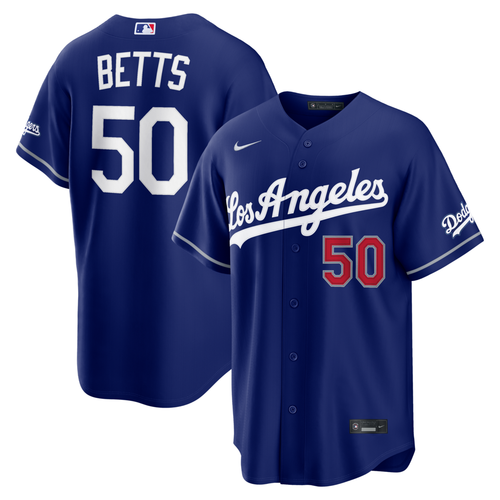 Men's Los Angeles Dodgers Mookie Betts Nike Royal Alternate Stadium Jersey