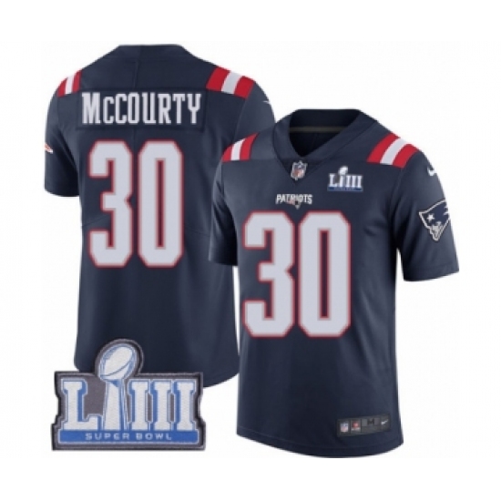 Youth Nike New England Patriots #30 Jason McCourty Limited Navy Blue Rush Vapor Untouchable Super Bowl LIII Bound NFL Jersey - Ujersey