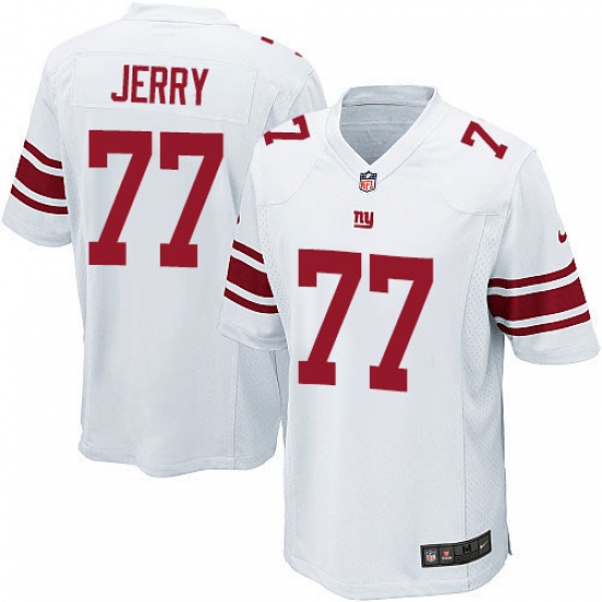 Men's Nike New York Giants #77 John Jerry Game White NFL Jersey - Ujersey