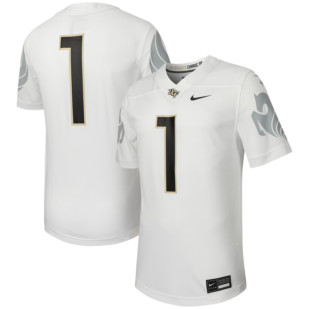 Men's Nike #1 White UCF Knights Untouchable Replica Football Jersey - ujerseystore