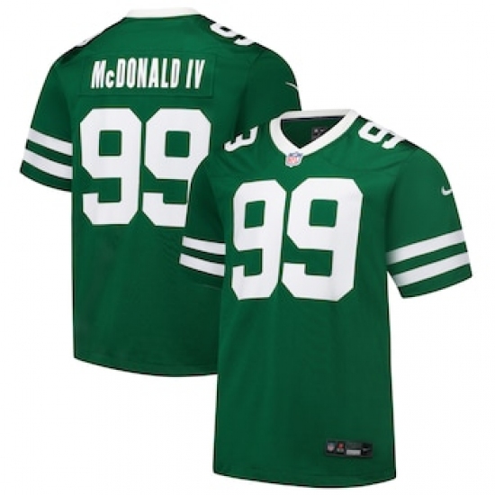 Men's New York Jets #99 Will McDonald IV Green Throwback Limited Football Stitched Jersey - Ujersey