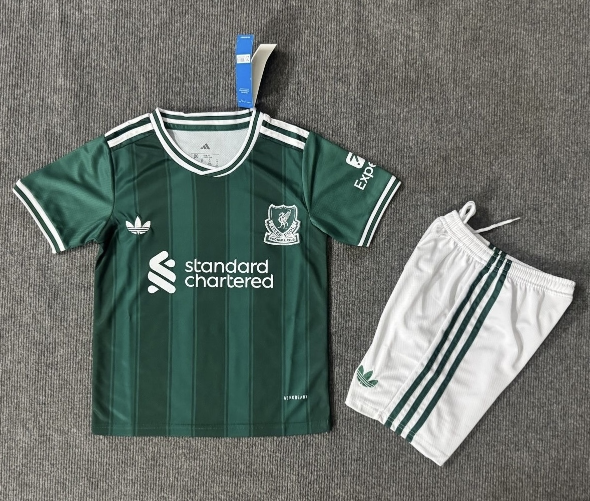 Liverpool Football Jersey Third Away Kids Kit Jersey+Shorts 2025/26 - U-jersey