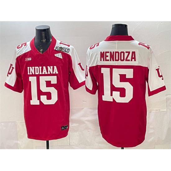 Men's Indiana Hoosiers #15 Fernando Mendoza Red Alternate F.U.S.E. 2026 Patch Stitched Football Jersey - Ujersey