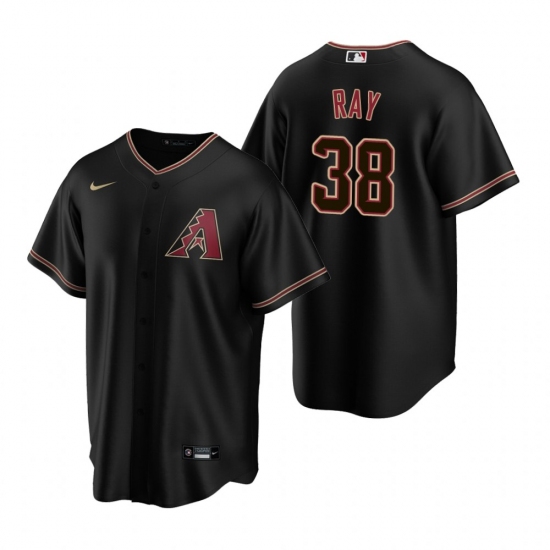 Men's Nike Arizona Diamondbacks #38 Robbie Ray Black Alternate Stitched Baseball Jersey - Ujersey