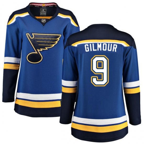 Women's St. Louis Blues #9 Doug Gilmour Fanatics Branded Royal Blue Home Breakaway NHL Jersey - Ujersey