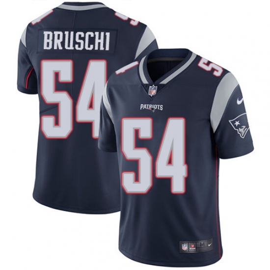 Youth Nike New England Patriots #54 Tedy Bruschi Navy Blue Team Color Vapor Untouchable Limited Player NFL Jersey - Ujersey
