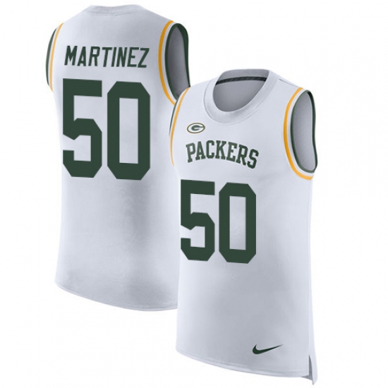 Men's Nike Green Bay Packers #50 Blake Martinez Limited White Rush Player Name & Number Tank Top NFL Jersey - Ujersey
