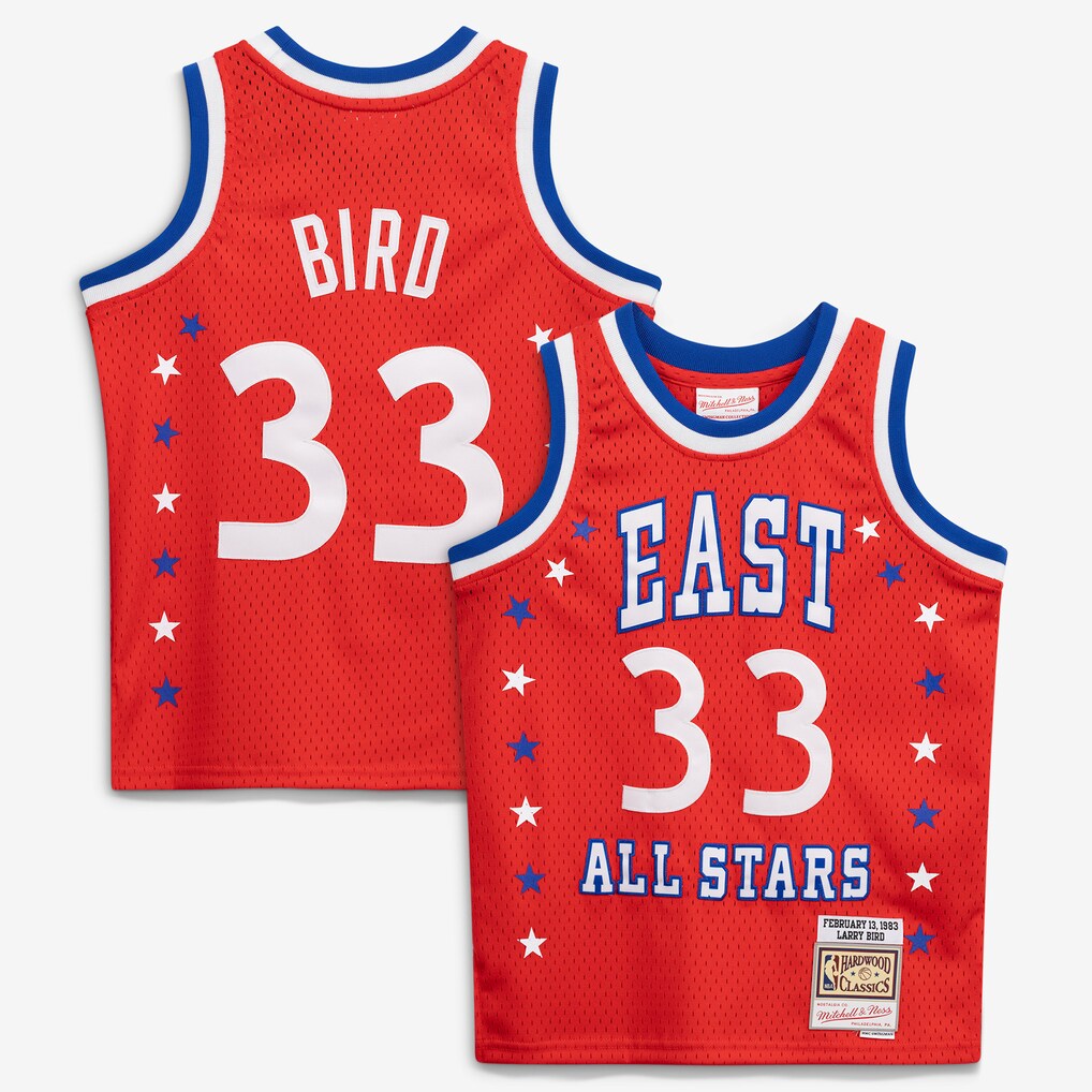 Youth 1983 NBA All-Star Game Larry Bird Mitchell & Ness Red Hardwood Classics Swingman Jersey - Ujersey Shop
