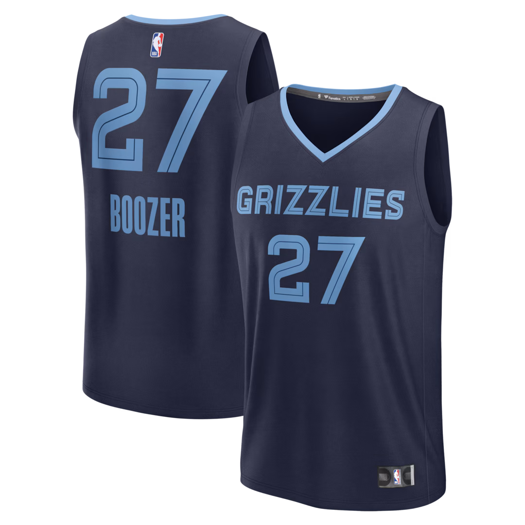 Men's Memphis Grizzlies Cameron Boozer Fanatics Navy 2026 NBA Draft First Round Pick Fast Break Jersey - Icon Edition