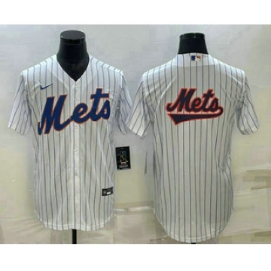 Men's New York Mets Big Logo White Cool Base Stitched Baseball Jerseys - Ujersey