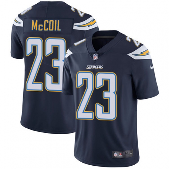 Youth Nike Los Angeles Chargers #23 Dexter McCoil Navy Blue Team Color Vapor Untouchable Limited Player NFL Jersey - Ujersey