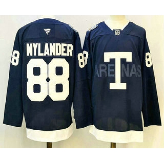 Men's Toronto Maple Leafs #88 William Nylander Navy Heritage Classic Stitched Authentic Jersey - Ujersey