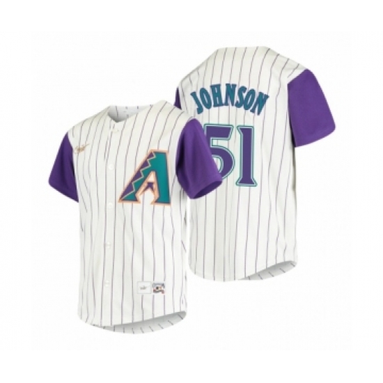 Men's Arizona Diamondbacks #51 Randy Johnson Nike Cream 2020 Cooperstown Collection Alternate Jersey - Ujersey