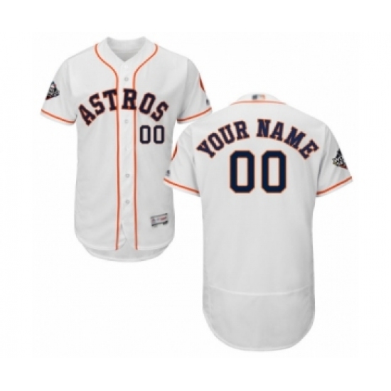 Men's Houston Astros Customized White Home Flex Base Authentic Collection 2019 World Series Bound Baseball Jersey - Ujersey