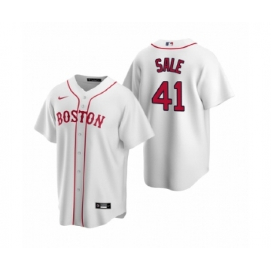 Women's Boston Red Sox #41 Chris Sale Nike White Replica Alternate Jersey - Ujersey