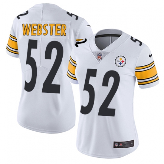 Women's Nike Pittsburgh Steelers #52 Mike Webster White Vapor Untouchable Limited Player NFL Jersey - Ujersey