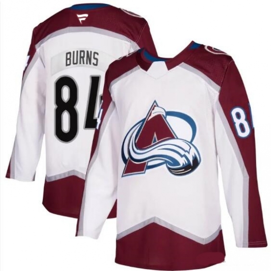 Men's Colorado Avalanche #84 Brent Burns Fanatics Burgundy White Away Jersey - Ujersey