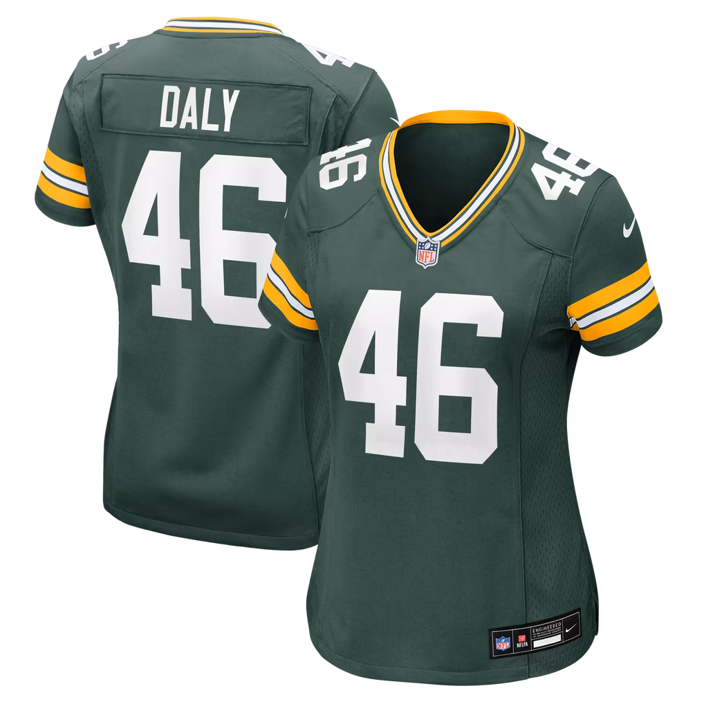 Women's Green Bay Packers Scott Daly Nike Green Team Game Jersey - Ujersey