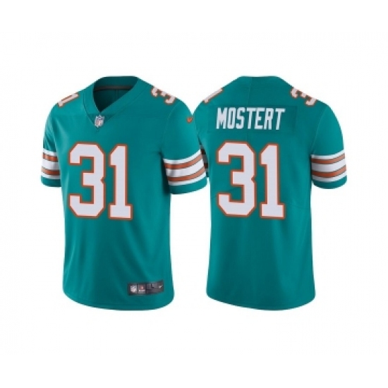 Men's Miami Dolphins #31 Raheem Mostert Aqua Color Rush Limited Stitched Football Jersey - Ujersey