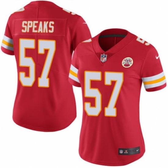 Women's Nike Kansas City Chiefs #57 Breeland Speaks Red Team Color Vapor Untouchable Limited Player NFL Jersey - Ujersey