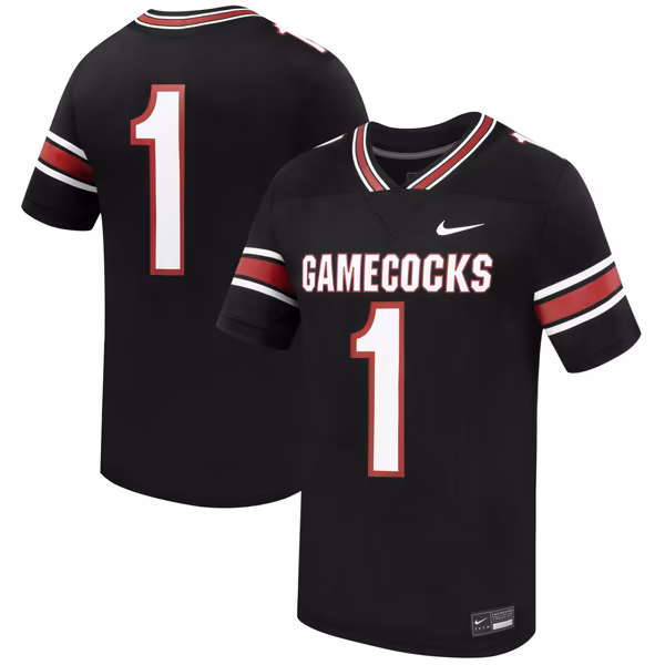 Men's Nike #1 Black South Carolina Gamecocks Alternate Replica Football Jersey - Ujersey
