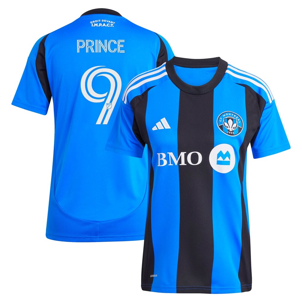 Women's CF Montreal Prince Owusu adidas Blue 2025 Montréal Original Replica Player Jersey - Ujersey