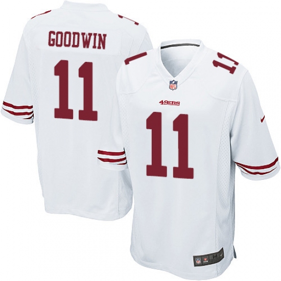 Men's Nike San Francisco 49ers #11 Marquise Goodwin Game White NFL Jersey - Ujersey