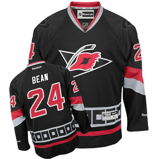 Youth Reebok Carolina Hurricanes #24 Jake Bean Premier Black Third NHL Jersey - Ujersey