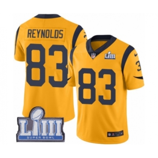 Men's Nike Los Angeles Rams #83 Josh Reynolds Limited Gold Rush Vapor Untouchable Super Bowl LIII Bound NFL Jersey - Ujersey
