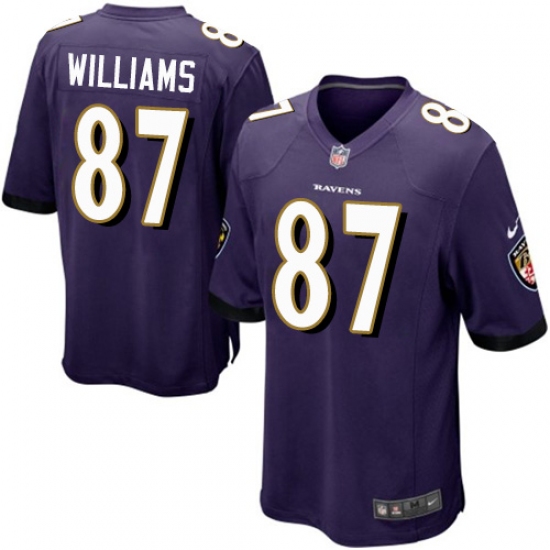 Men's Nike Baltimore Ravens #87 Maxx Williams Game Purple Team Color NFL Jersey - Ujersey