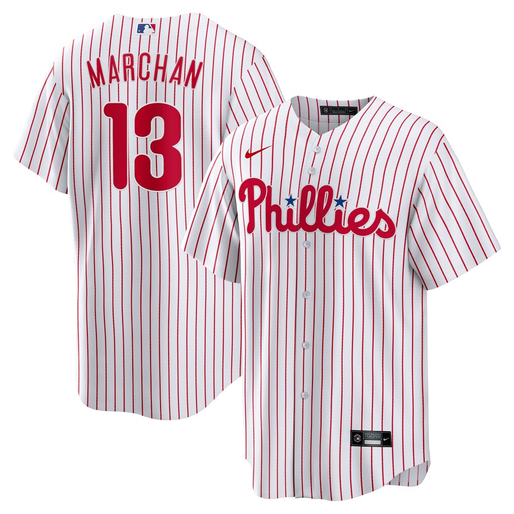 Men's Philadelphia Phillies Rafael Marchán Nike White Home Replica Jersey - Ujersey