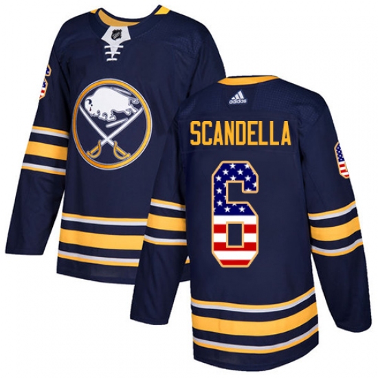 Youth Adidas Buffalo Sabres #6 Marco Scandella Authentic Navy Blue USA Flag Fashion NHL Jersey - Ujersey