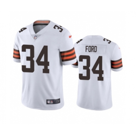 Men's Cleveland Browns #34 Jerome Ford White Vapor Limited Stitched Jersey - Ujersey